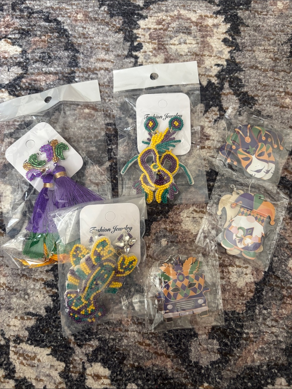 Fashion Jewelry Mardis Gras Earring Bundle